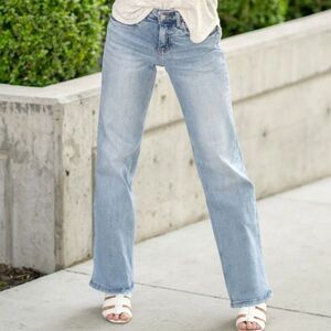 1469 NWT Lovervet By Vervet Tummy Control Top Mid Rise Wide Leg Sz 29/9